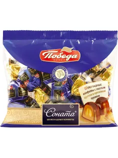 Конфеты шоколадные Победа вкуса шоколадные Соната, 200г 532
