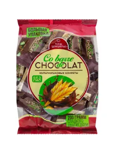 Конфеты Co barre de Chocolat шоколадные мультизлак.с тем.конд.глазурью,200г