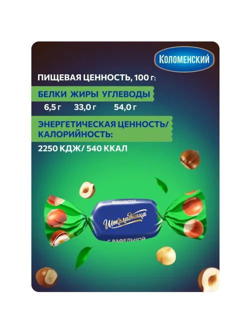 Конфеты Шоколадница пралиновые в глазури, 1кг