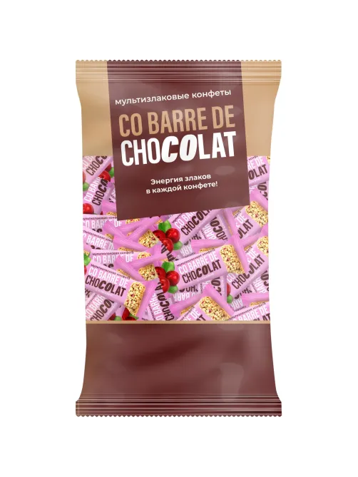 Конфеты Co barre de Chocolat мультизлаковые с клюквой, 900г