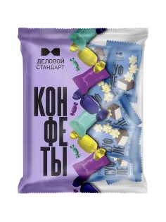 Конфеты глазированные Деловой Стандарт суфле со вкусом сливки-ваниль, 500г