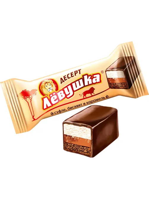 Конфеты шоколадные Левушка Десерт карамельно-сливочный, 500г