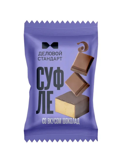 Конфеты глазированные Деловой Стандарт суфле со вкусом шоколад, 500г