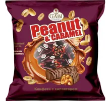 Конфеты шоколадные Gabi соленая карамель с арахисом, 1кг