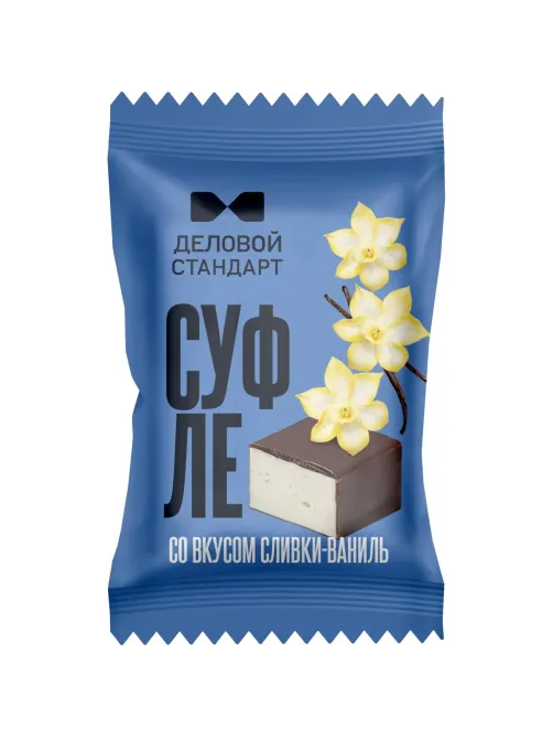 Конфеты глазированные Деловой Стандарт суфле со вкусом сливки-ваниль, 500г