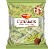 Конфеты шоколадные Грильяж в шоколаде 200г