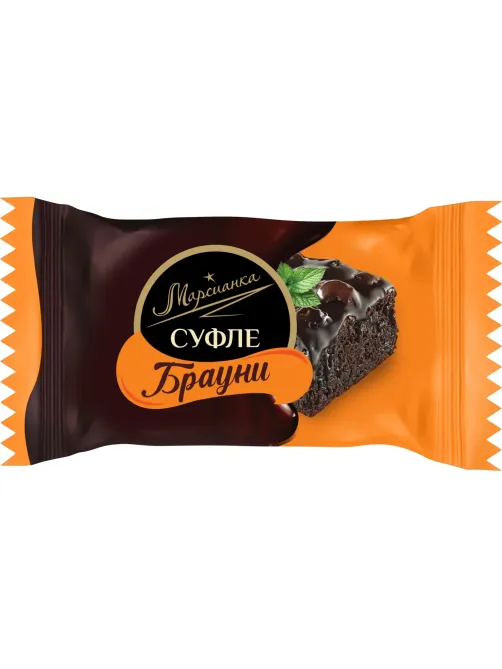 Конфеты шоколадные Марсианка Сбивная Брауни 200гx10шт/уп