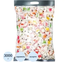 Карамель Smile Candy Микс (лимон, клуб.,манго, арбуз) 3кг/уп