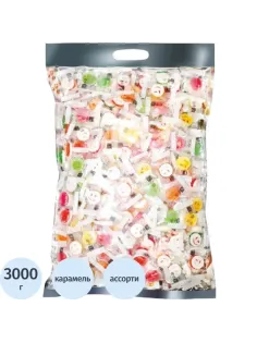 Карамель Smile Candy Микс (лимон, клуб.,манго, арбуз) 3кг/уп