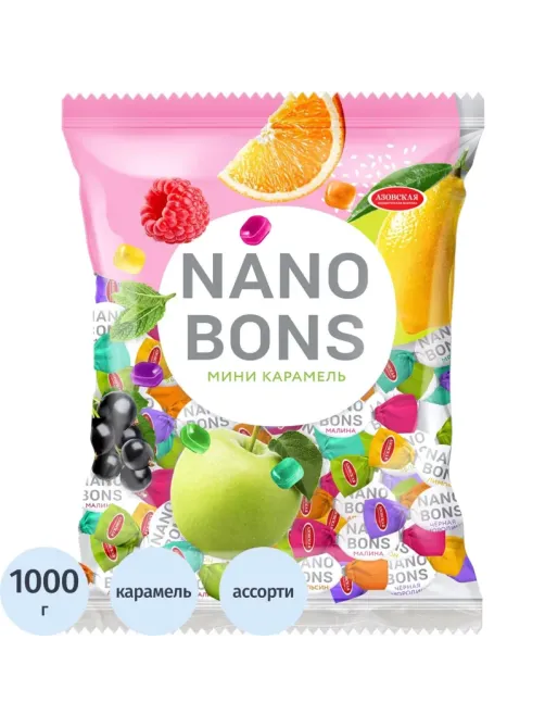 Карамель леденцовая Азовская КФ Nanobons, 1кг