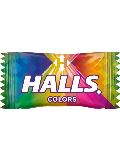 Карамель леденцовая HALLS COLORS ассорти 2,8гx90шт/уп