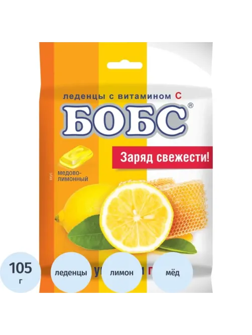 Леденцы БОБС медово-лимонный с вит. С, 3х35г, BS-8-2