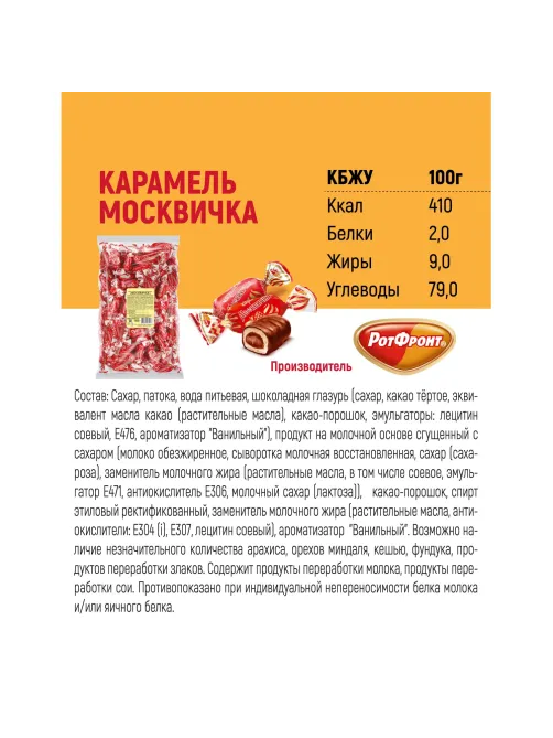 Конфеты Москвичка 1кг