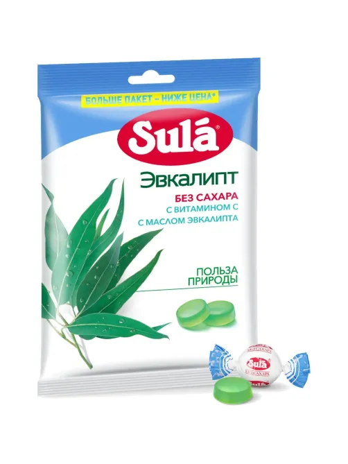Леденцы Sula Эвкалипт пакет 249г