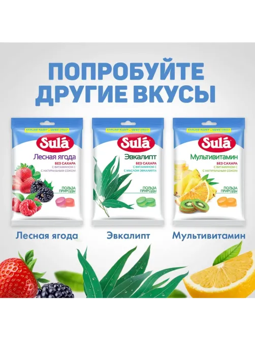 Леденцы Sula Гранат пакет 249г