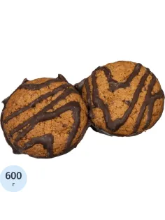 Печенье Овсяное Полет мини декор. темной глазурью, 600г