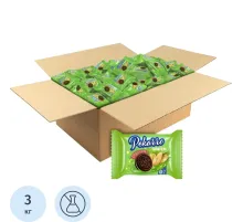 Печенье Pekarro Green с какао, с фисташковой нач, и взрывной карам, 3кг/уп