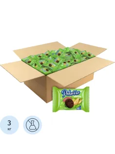 Печенье Pekarro Green с какао, с фисташковой нач, и взрывной карам, 3кг/уп