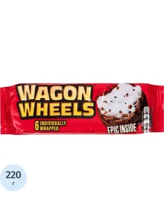 Печенье Wagon Wheels Original бисквитное с суфле, 220г