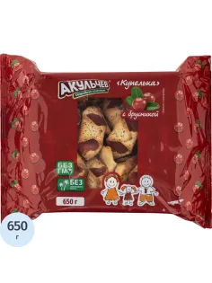 Печенье Акульчев Купелька с брусникой 650 г