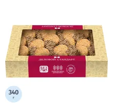 Печенье сдобное Деловой Стандарт Печенье с фундуком и шоколадом, 340г