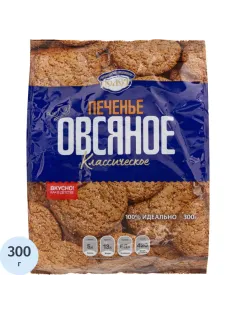 Печенье Полёт овсяное 300г