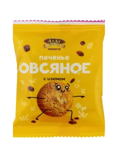 Печенье АтАг Овсяное сдобное с изюмом, 1кг