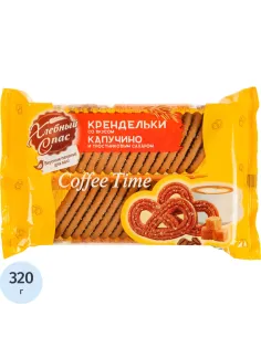 Печенье сдобное Крендельки Хлебный спас Coffee Time со вкусом капучино,320г