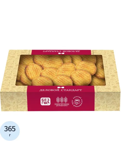 Печенье сдобное Деловой Стандарт Творожное, 365г