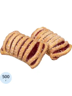 Печенье Полет слоеный десерт штрудлики с малиной, 500г