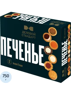 Печенье сдобное Деловой Стандарт ассорти 12 видов, 750г