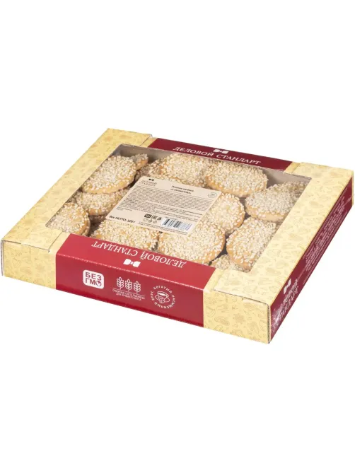 Печенье сдобное Деловой Стандарт с кунжутом, 320г