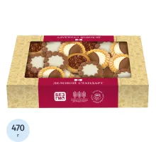 Печенье Деловой Стандарт сдобное Ассорти с кремовыми начинками, 470 г