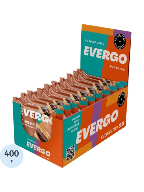 Печенье Панкейк EVERGO с шоколадной начинкой из какао 40гx10шт/уп (400г)