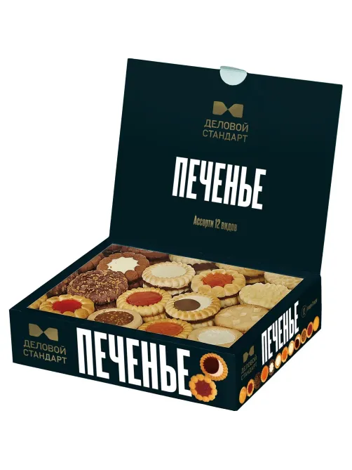 Печенье сдобное Деловой Стандарт ассорти 12 видов, 750г