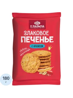 Печенье У Палыча Злаковое с арахисом, 180г