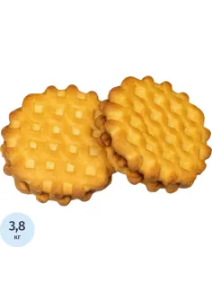Печенье Дымка Домашние вафельки с малиновой начинкой, 3,8кг/уп