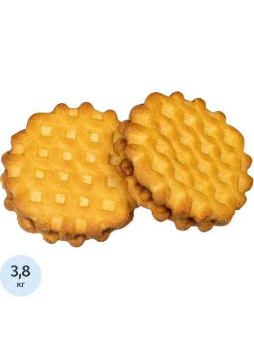 Печенье Дымка Домашние вафельки с малиновой начинкой, 3,8кг/уп