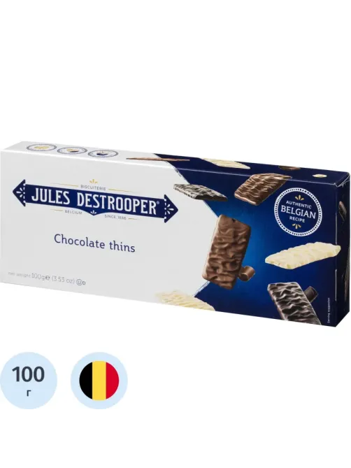 Печенье Jules Destrooper Belgian Chocolate Thins, 100г