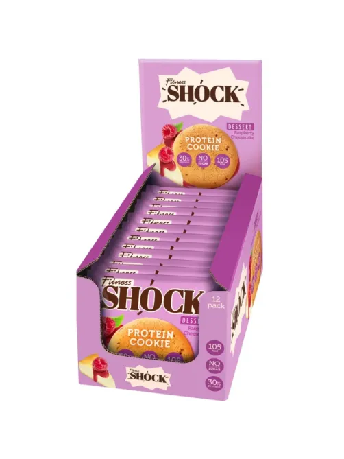 Печенье протеиновое FitnesSHOCK малиновый чизкейк б/сах, 35г