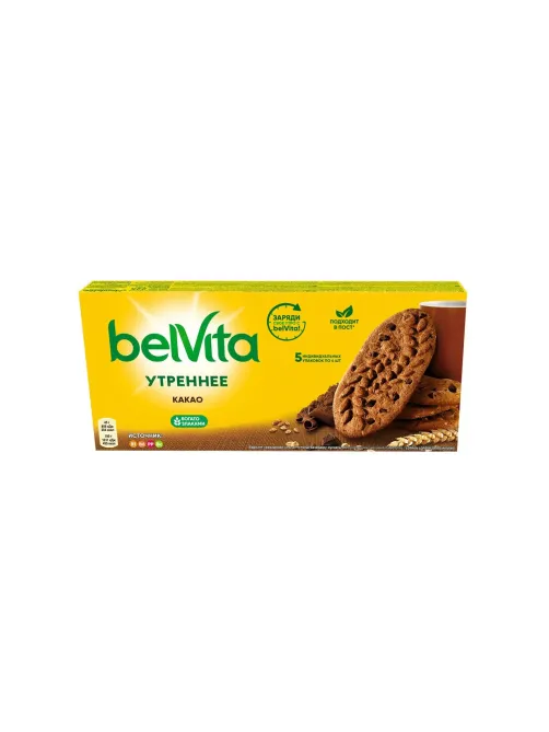 Печенье песочное BelVita Утреннее какао 225 г