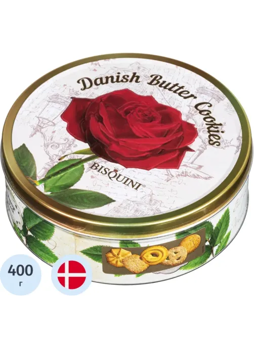 Печенье Bisquini Розы ж/б.400г