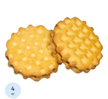 Печенье Дымка Домашние вафельки с вареной сгущенкой, 4кг/уп