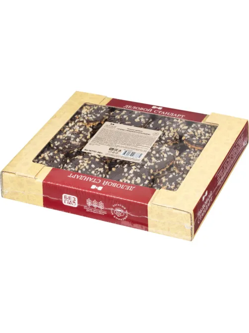 Печенье сдобное Деловой Стандарт Печенье с фундуком и шоколадом, 340г