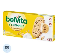 Печенье BelVita Утреннее сэндвич злаки и йогурт 253г