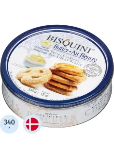 Печенье сдобное Bisquini Датское ассорти, 340г
