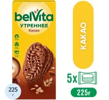 Печенье песочное BelVita Утреннее какао 225 г