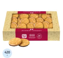 Печенье Деловой Стандарт сдобное ШОККО, глазированное, 420 гр  
