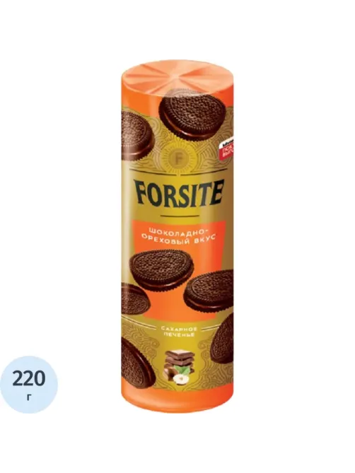 Печенье FORSITE сахарное сэндвич с шок.орех.вк., 220гМП466
