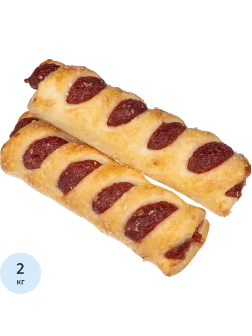Печенье слоеное Bakery Story Трубочка Малинка, 2кг/уп